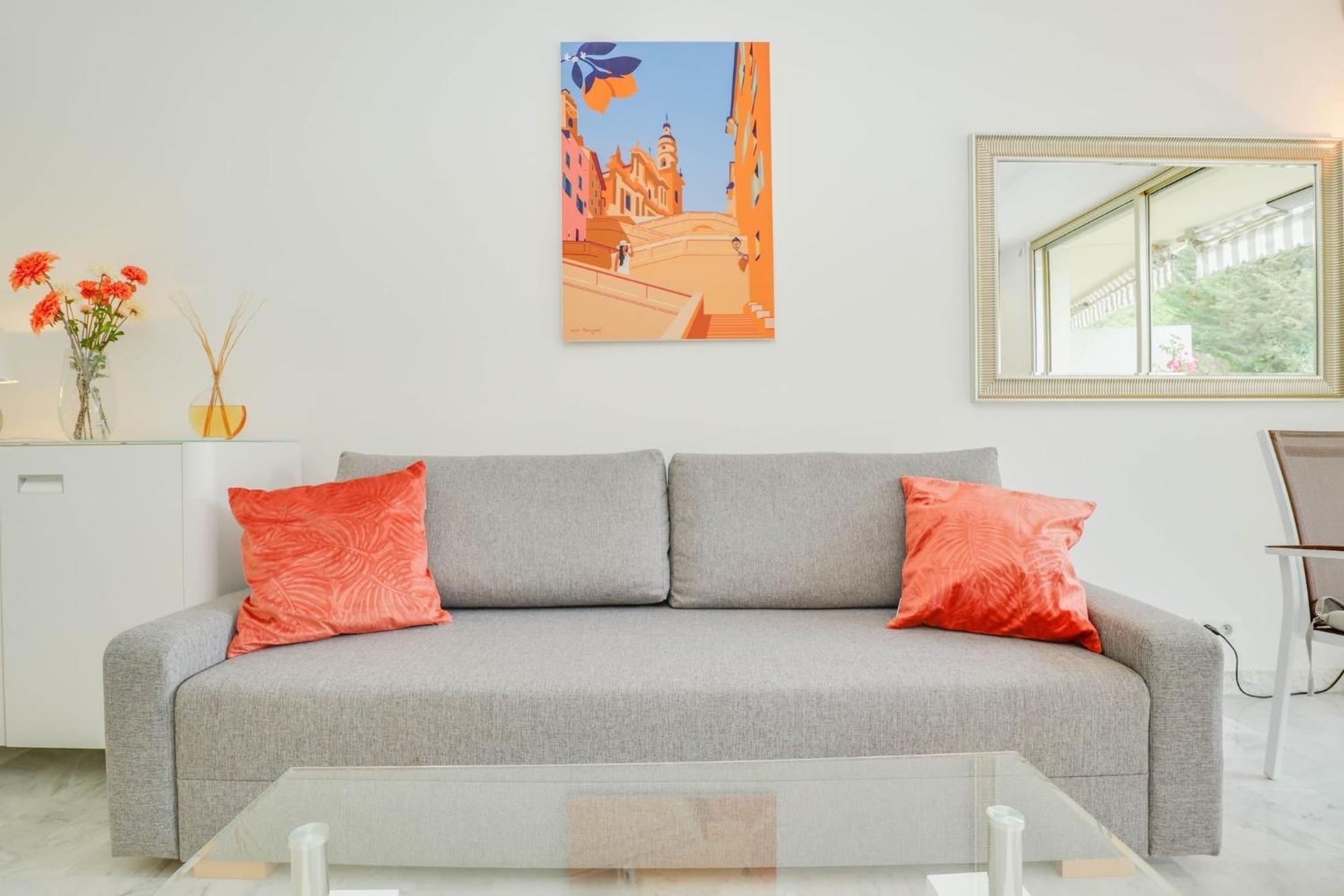 « La Grande Residence » Vue Mer, Piscine Menton Eksteriør bilde