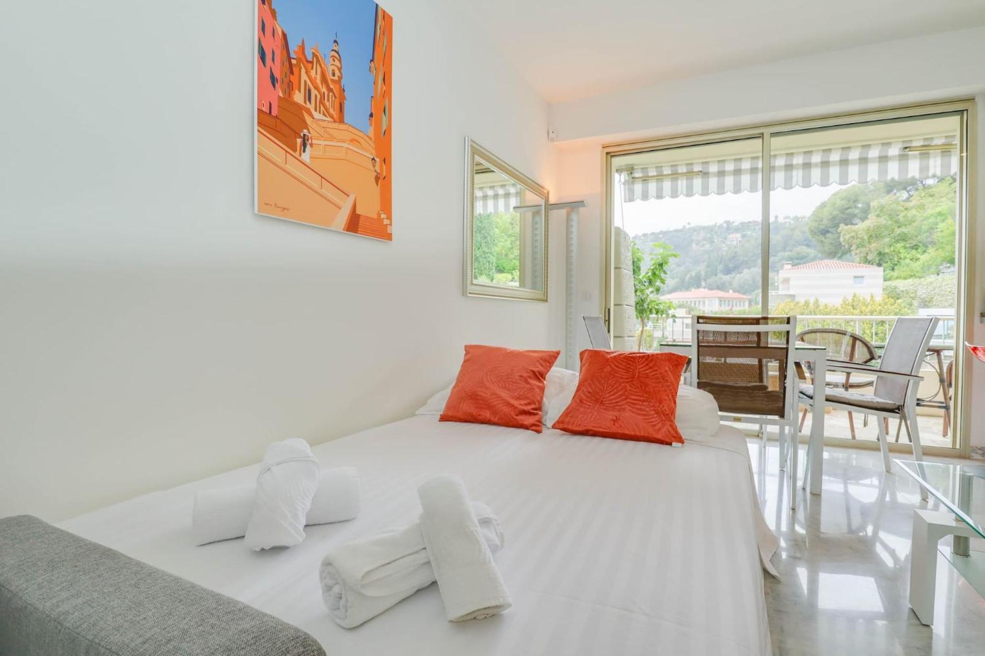 « La Grande Residence » Vue Mer, Piscine Menton Eksteriør bilde